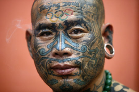 most tattooed man. Most Chinese think they are