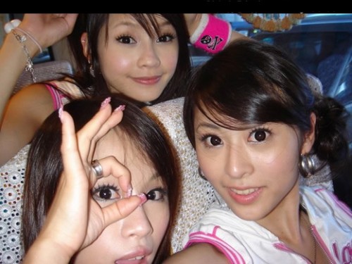 Three Chinese university schoolgirls.