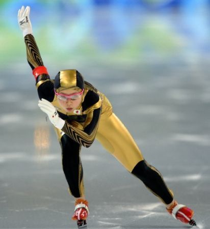Speed skater Miho Takagi from Japan at 2010 Vancouver Winter Olympics