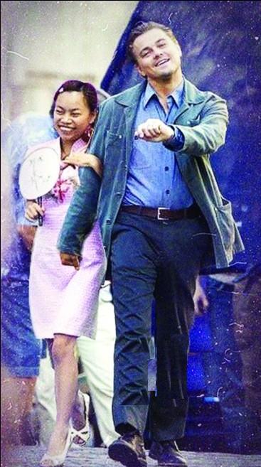 Inception Leonardo DiCaprio "strutting" photoshop: Sister Feng.