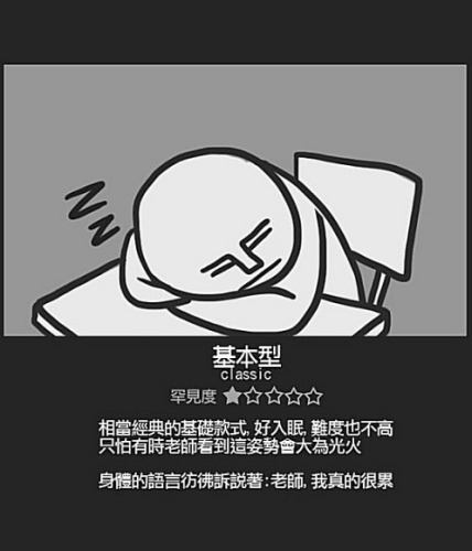 Chinese student sleeping positions: Classic.
