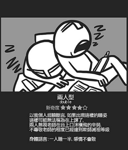 Chinese student sleeping positions: Double