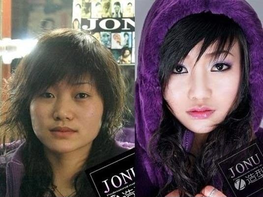 Berry Studio: Chinese Girls With & Without Their Makeup