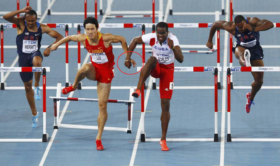 Dayron+robles+disqualified+victory+against+liu+xiang+in+110m+hurdles+final+at+world+championships