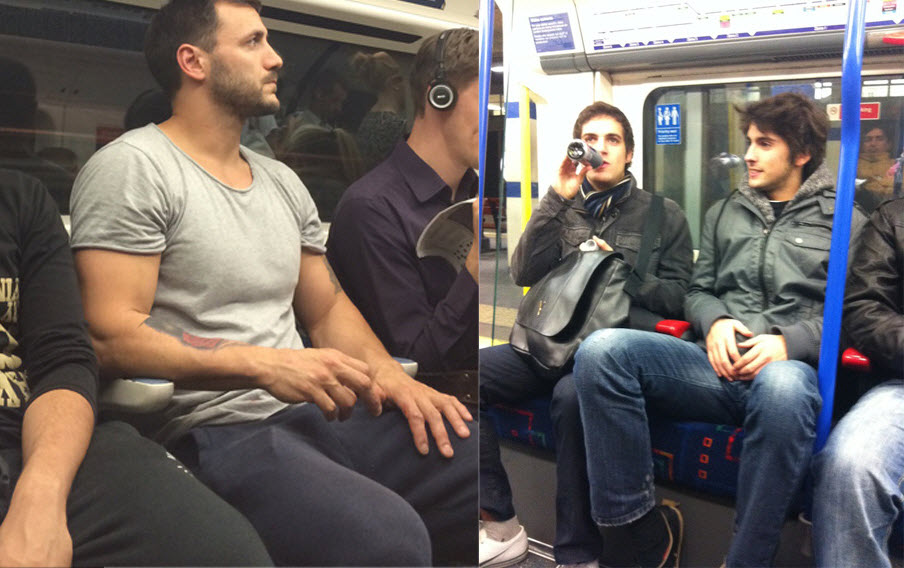 Handsome Men on UK Subway, Chinese Netizen Reactions.